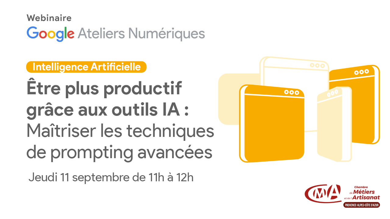 google ateliers numeriques artisans IA cma paca